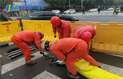 太仓沙溪镇管道修复现场